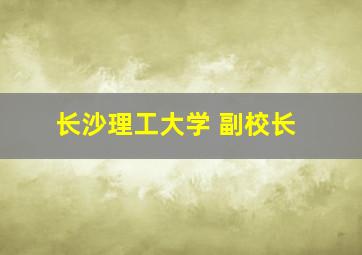 长沙理工大学 副校长